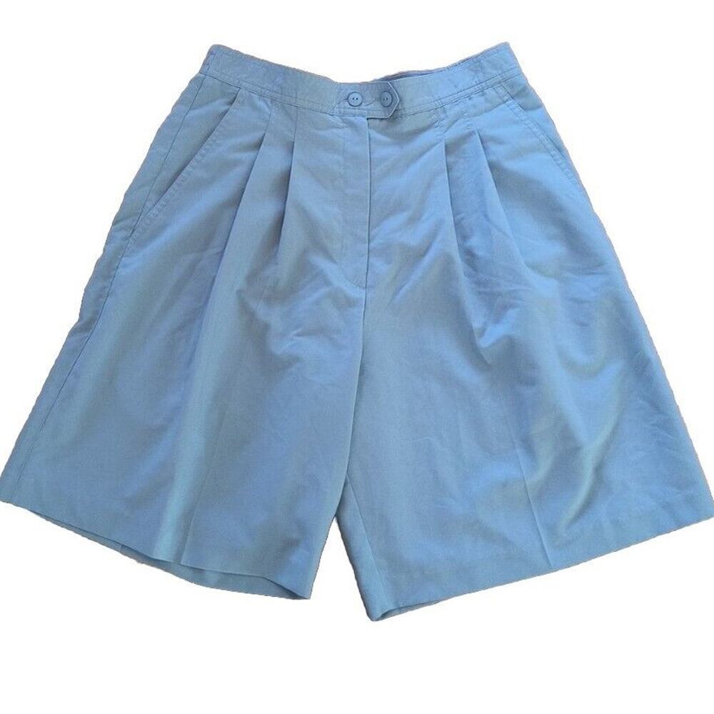 Bette & Court Golf Shorts Women's Size 8 Blue Soft Microfiber 3 Pocket Pleated
